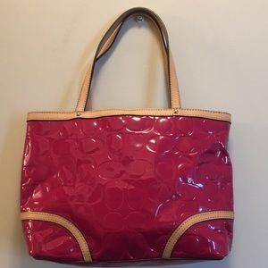 Coach Bags - Coach Fuchsia Patent Leather Mini Tote Coach Bags - Coach Fuchsia Patent Leather Mini Tote